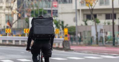 フードデリバリー配達員の自転車