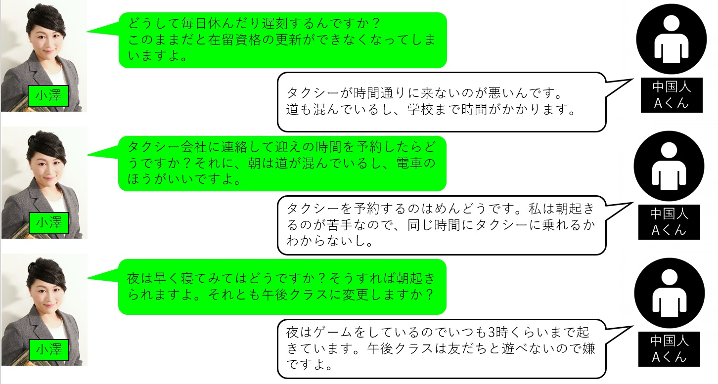 中国人の言い訳に意見した場合に事態がこじれてしまうやりとり